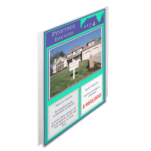 A4P clamp-on acrylic poster holder without clamps